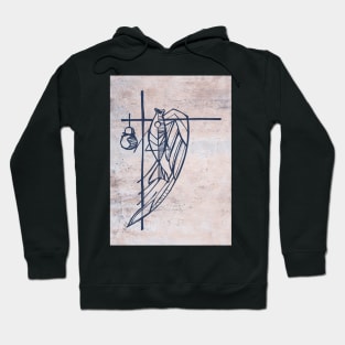 Hand drawn illustration of Raphael Archangel Hoodie